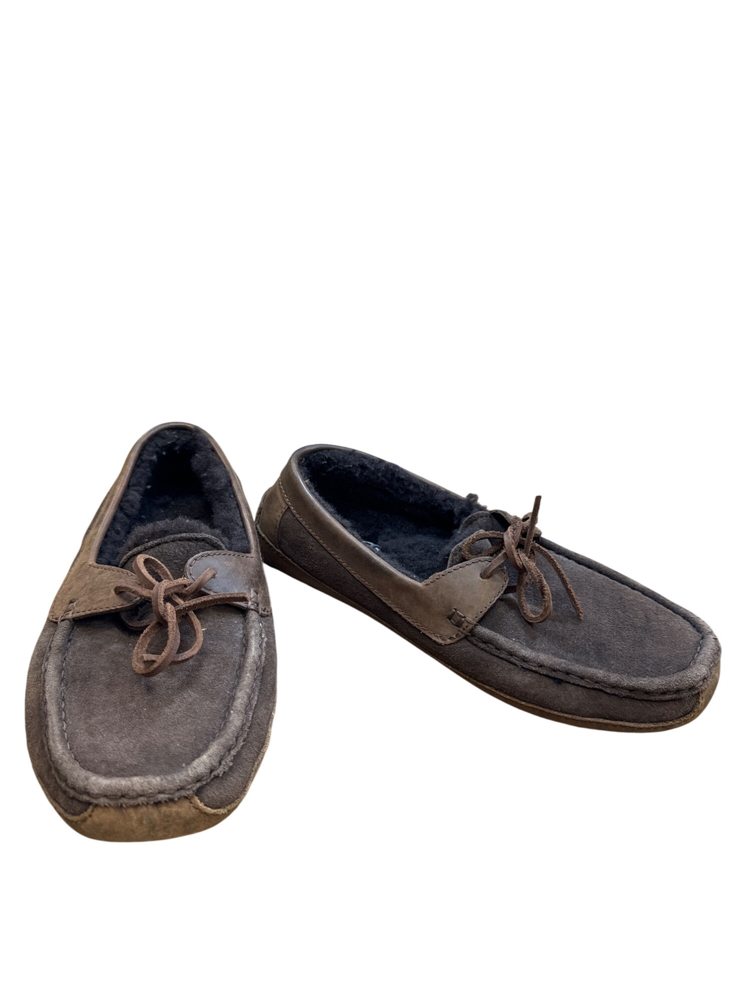 UGG Mens Brown Suede Moccasins Size 8 SKU 6905