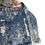 Thumbnail: 1738 Mens Blue patriotic military adorned service denim jacket Sz M SKU 9677