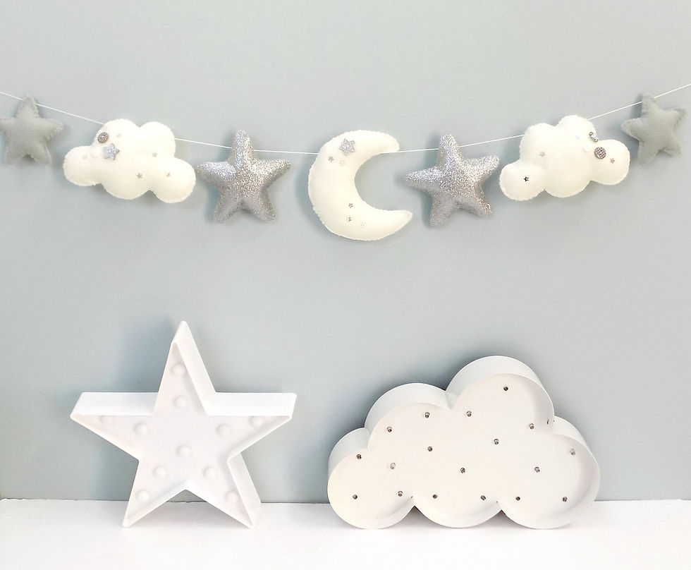 Moon and stars garland