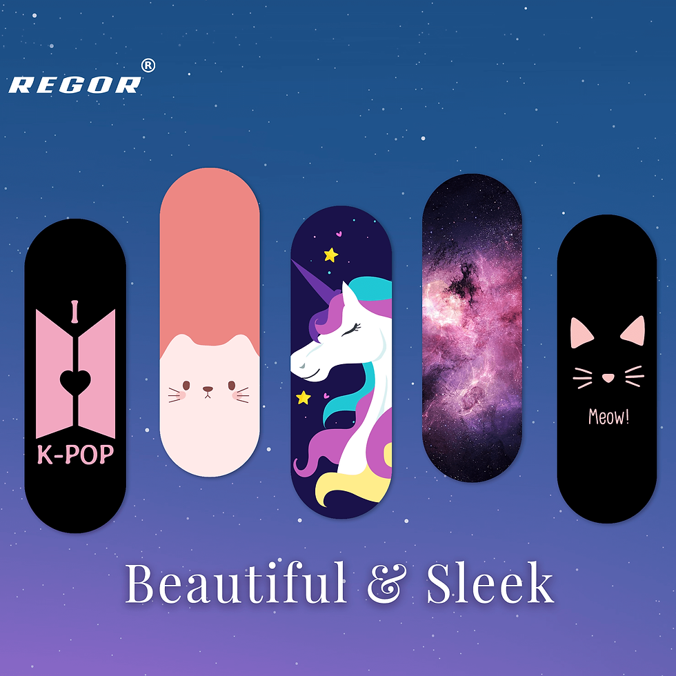 Thumbnail: Finger Grip & Selfie Holder  - Nebula Eye & Black (Pack of 2)