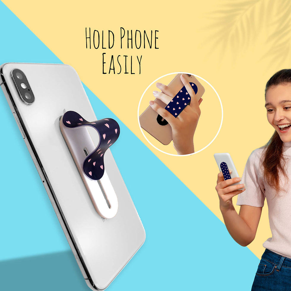 Thumbnail: Finger Grip & Selfie Holder - Hearts