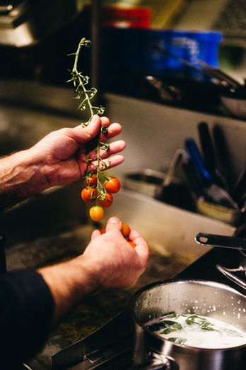 Frische Zutaten in der Küche des Heiliggeist Mainz