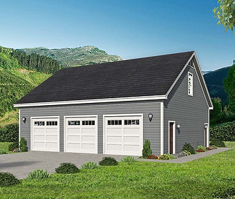 Deluxe Three Car Garage