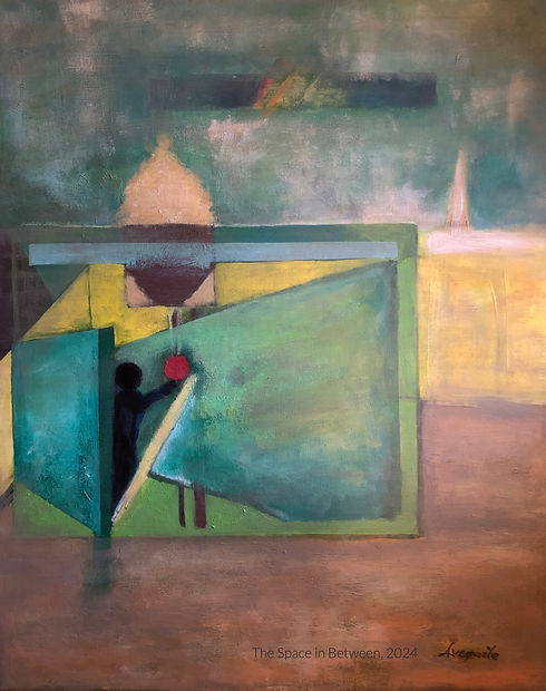 The Space in Between, Original Painting by Avegaile Calzado, 2024.