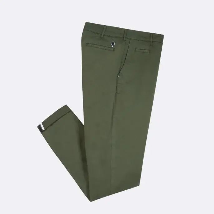 Pantalon chino vert kaki