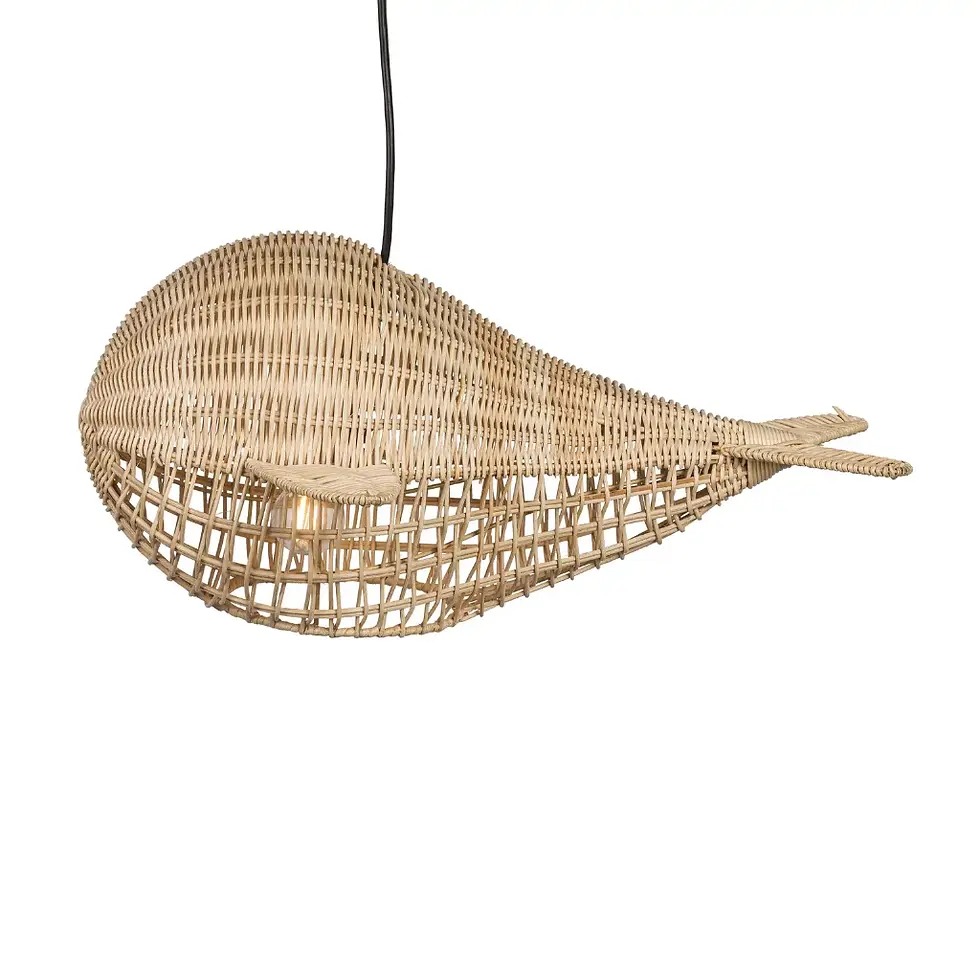 Suspension en rotin baleine
