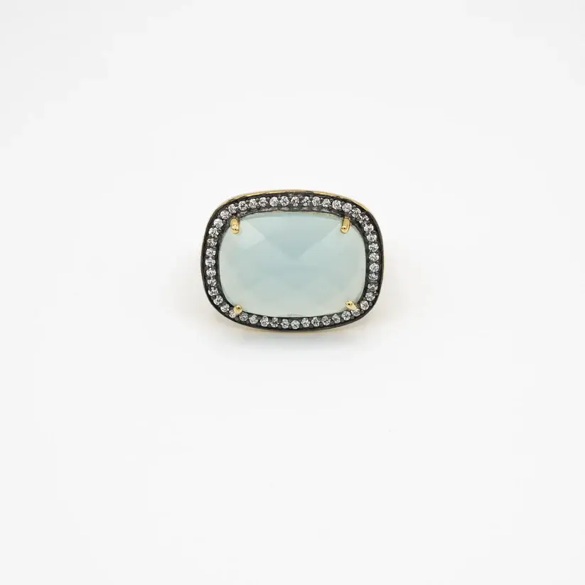 Ring aus Vermeil und Chalcedon
