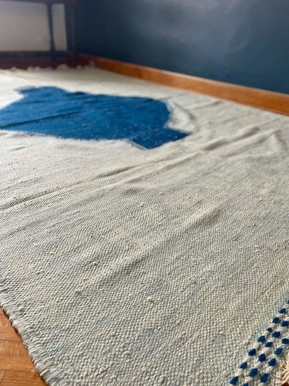 Miniature : Tapis zanafi bleu motif amphore 3x2 m