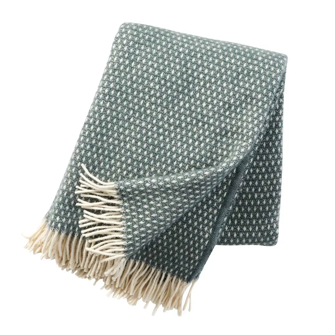 Plaid en laine vert malachite