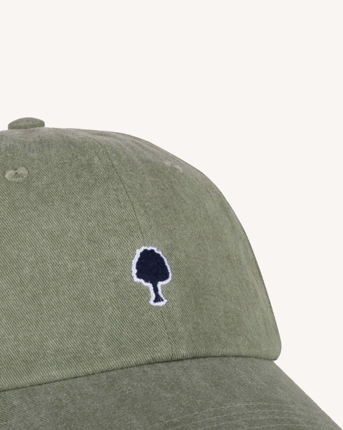 Thumbnail: Casquette en coton vert clair brodée