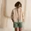Miniature : Maillot short de bain vert kaki imprimé poissons