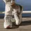 Miniature : Baskets runnings beige et kaki