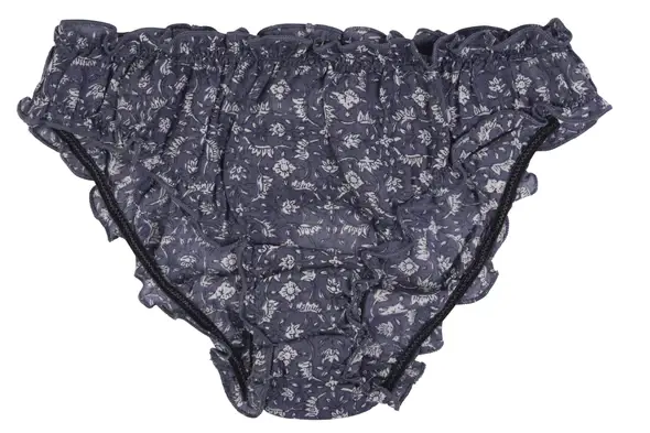 Culotte en voile de coton imprimé fleurs bleu nuit