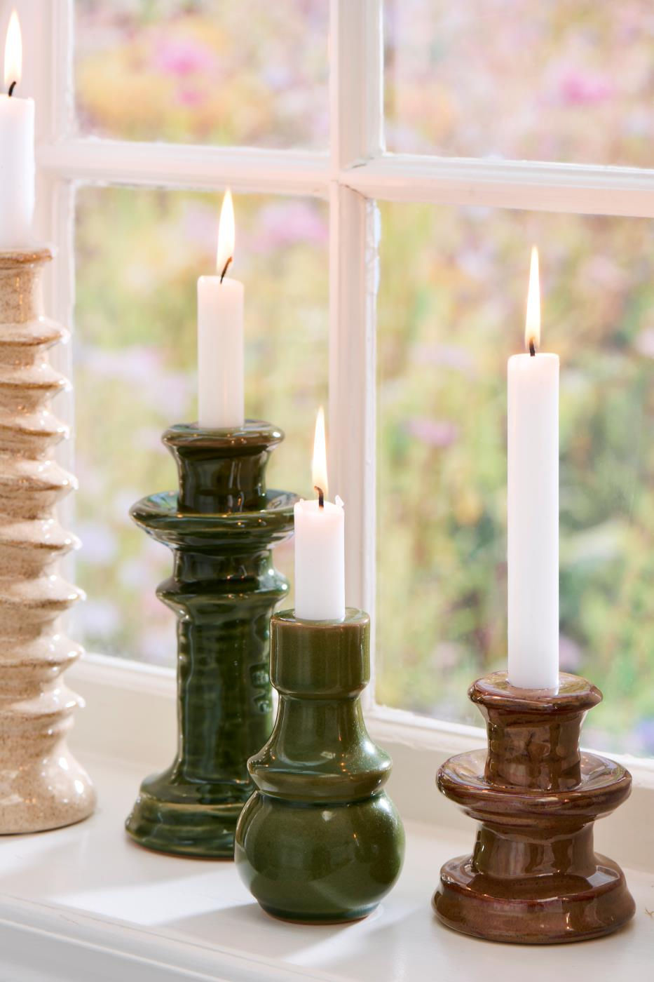 Miniature : Bougeoir céramique vert S