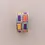 Miniature : Bracelet manchette géométrique perlé - 4 couleurs