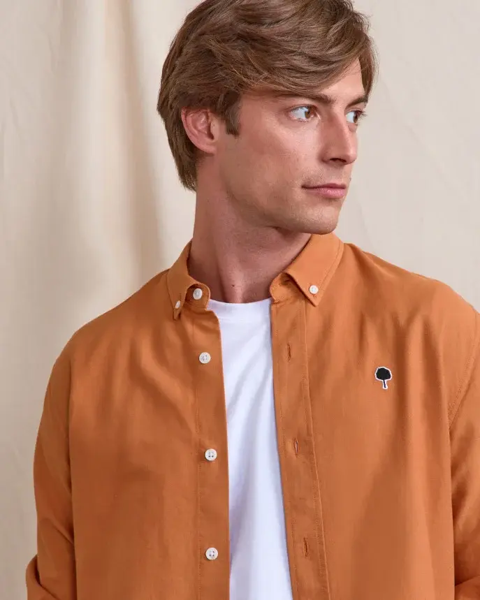 Thumbnail: IVOY – Chemise homme brique clair Faguo