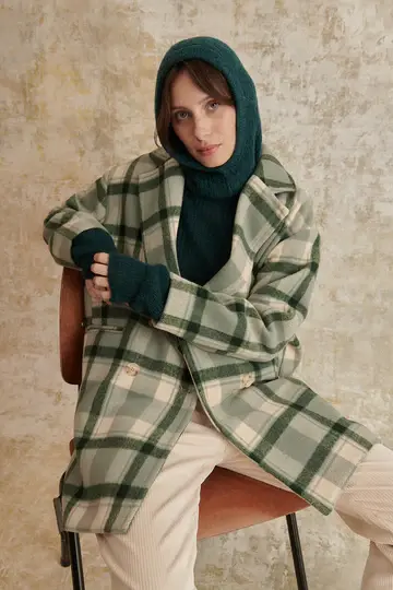 Manteau carreaux vert hotsell