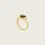 Miniature : Bague plaquée or tourmaline verte