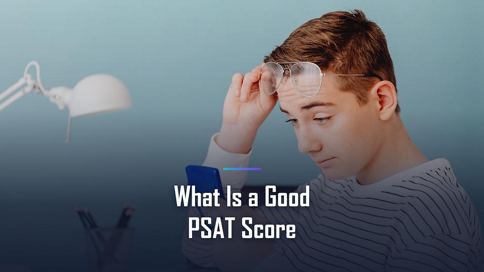 Abstract score scale illustration showing PSAT score benchmarks on a 320 to 1520 range, in cyan and violet tones.