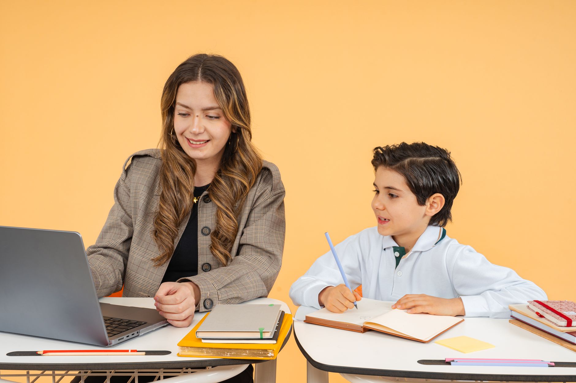 Student working with a tutor or study group