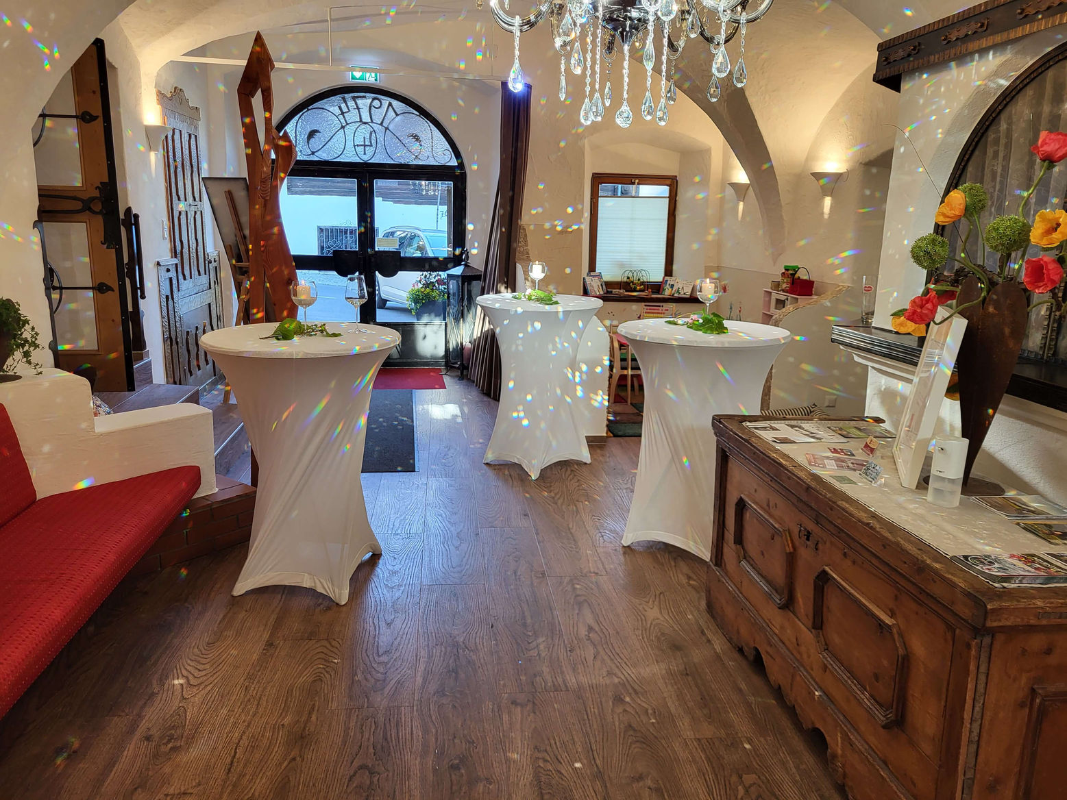 Hochzeitslocation Gasthof zur Schmiede: festlich dekoriert