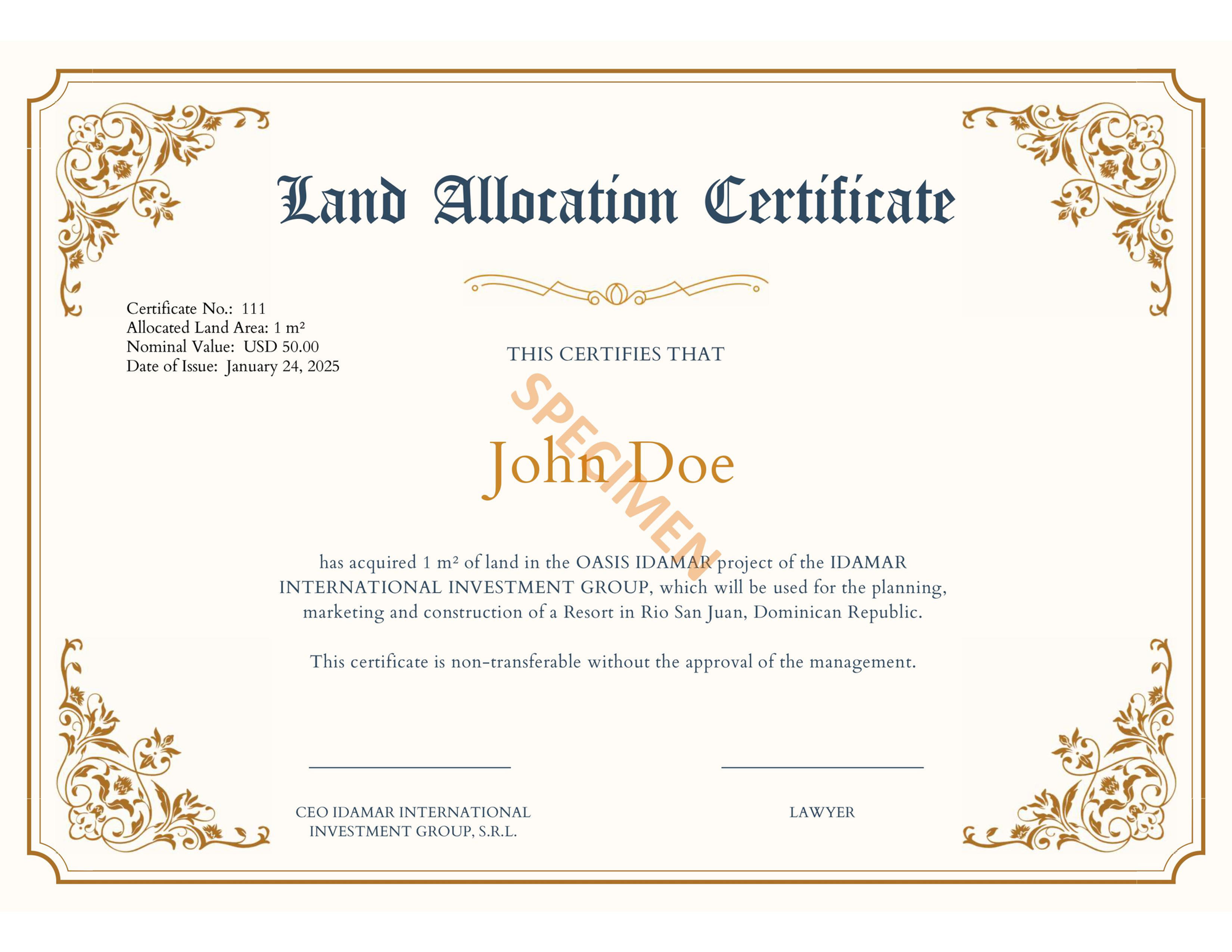 OASIS IDAMAR RESORT Acciones