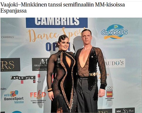 Dance teachers Jarno and Aini