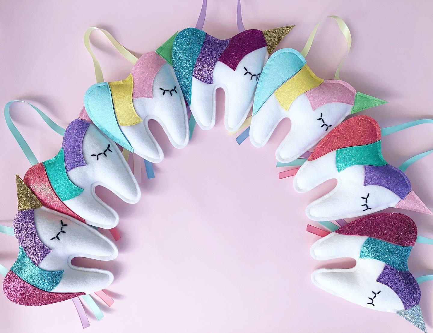 Unicorn tooth pillow