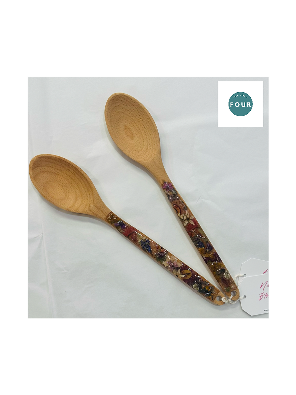 Thumbnail: Resin handled wooden spoons