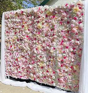  Pink White Floral Wall Utah Wedding rental