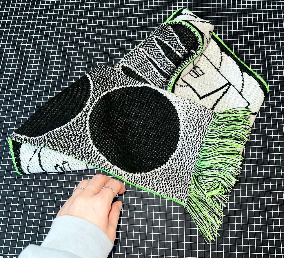 Miniaturbild: Fanschal schwarz weiss design studio peyer