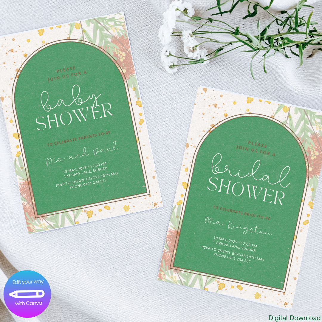 Native Flowers Bridal or Baby Shower Invite