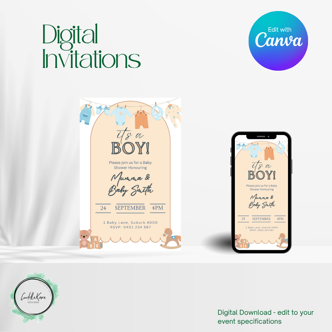 It's a Boy Baby Shower Invite
