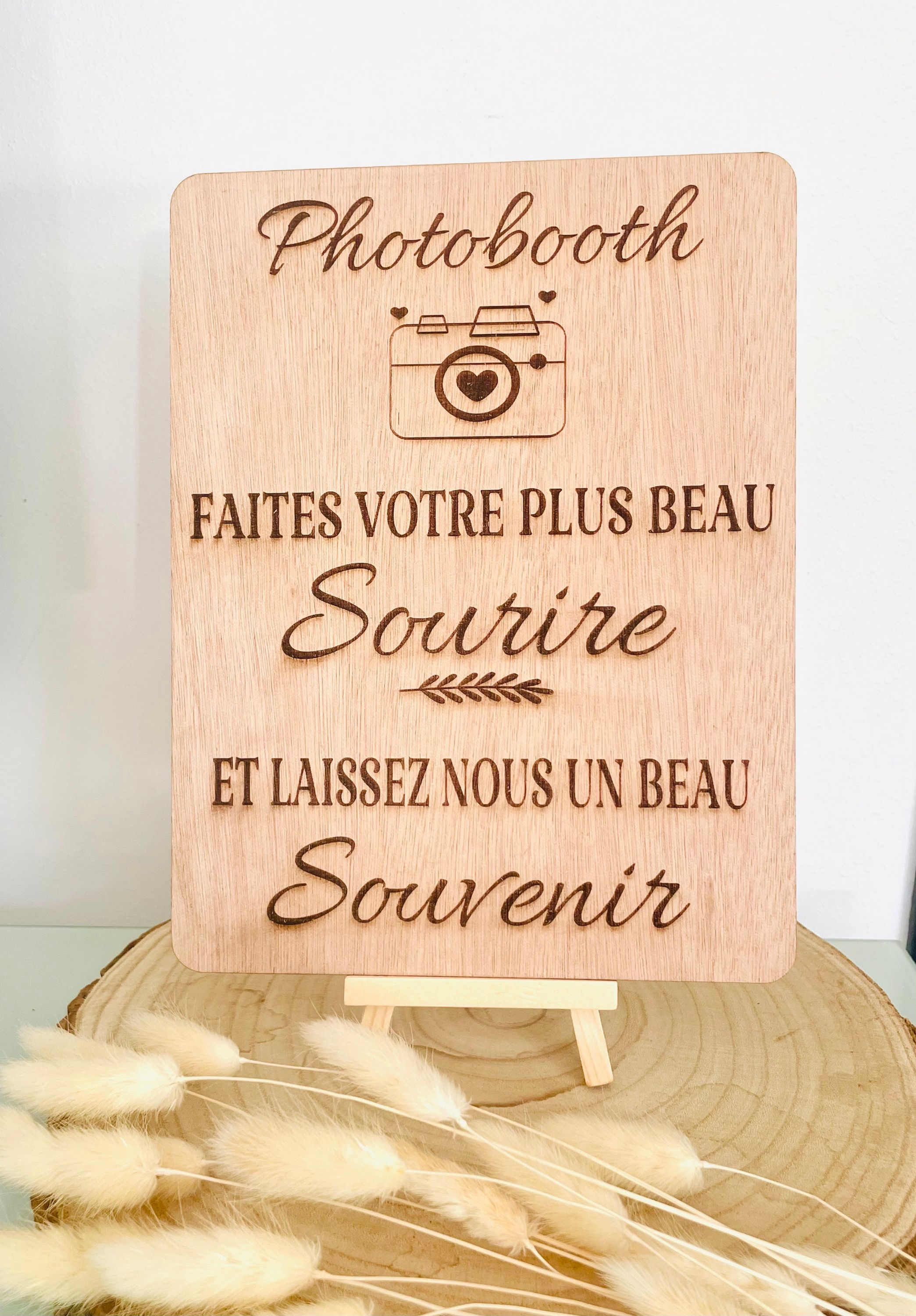 Pancarte en bois Photobooth - décor mariage 