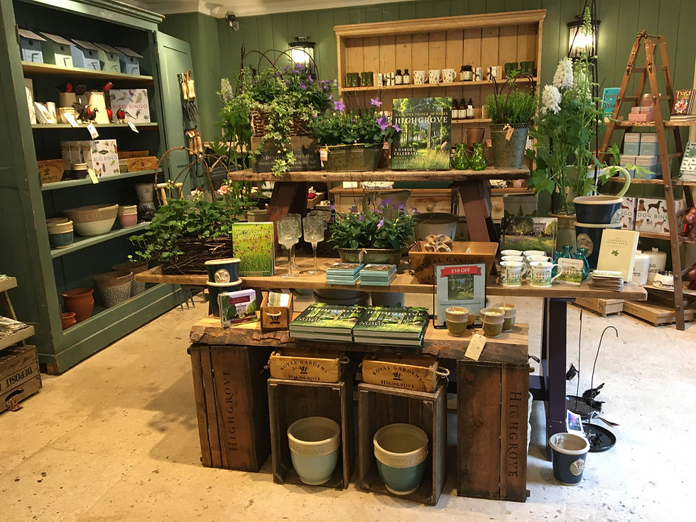 Retail space showing garden related products