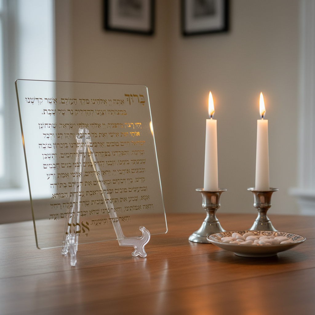 סדר הדלקת נרות - זהב ושקוף