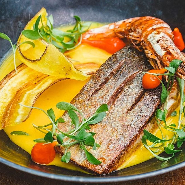 typical brazilian dish at Terraço Jardins restaurant, Sao Paulo