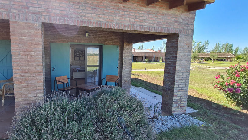 View from one of the balconies overlooking the garden of Finca La Carmelita