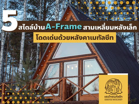 3 สไตล์บ้าน A-Frame สามเหลี่ยมหลังเล็กโดดเด่นด้วยหลังคาเมทัลชีท