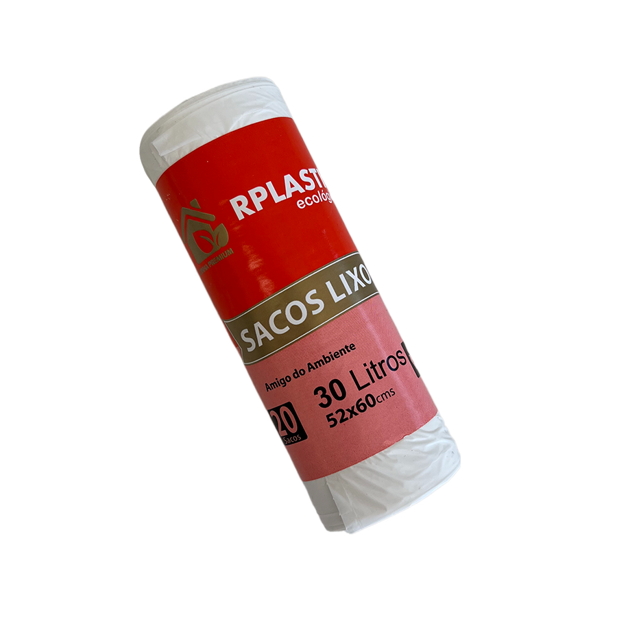 ROLO DE SACOS BRANCO 20 BOLSAS 30L