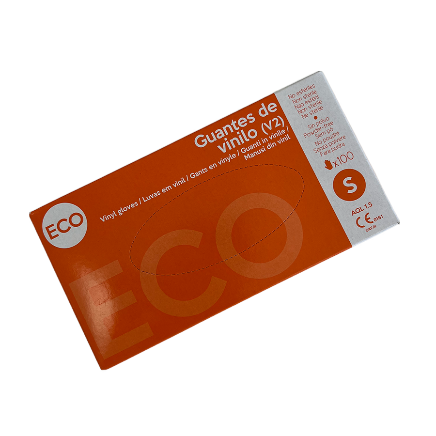 CAIXA DE LUVAS VINIL SEM PÓ S/M/L