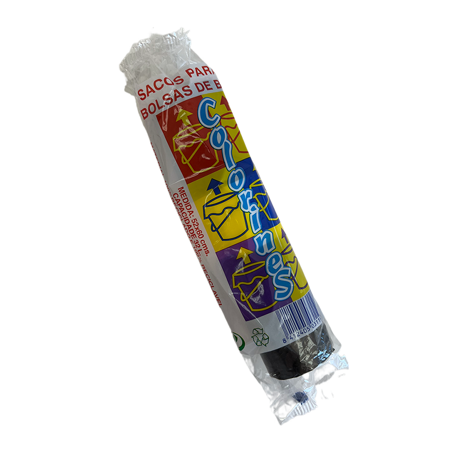 ROLO DE SACOS PRETO 20 BOLSAS 32L