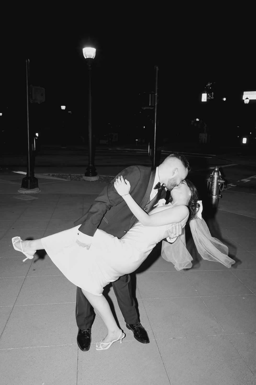 Bride and Groom Reception Photos outdoor with flash Inclusion Coffee Arlington