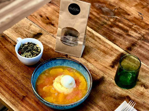 Thé Bio dans un dessert de Chef