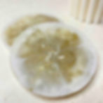 sous-verre design epoxy - blanc crème or - lot unique So&So