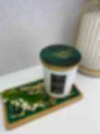 Plateau bois époxy | Object déco (couvercle) en époxy | Bougie naturelle parfumée | Made in France | BambY Nature | So&So