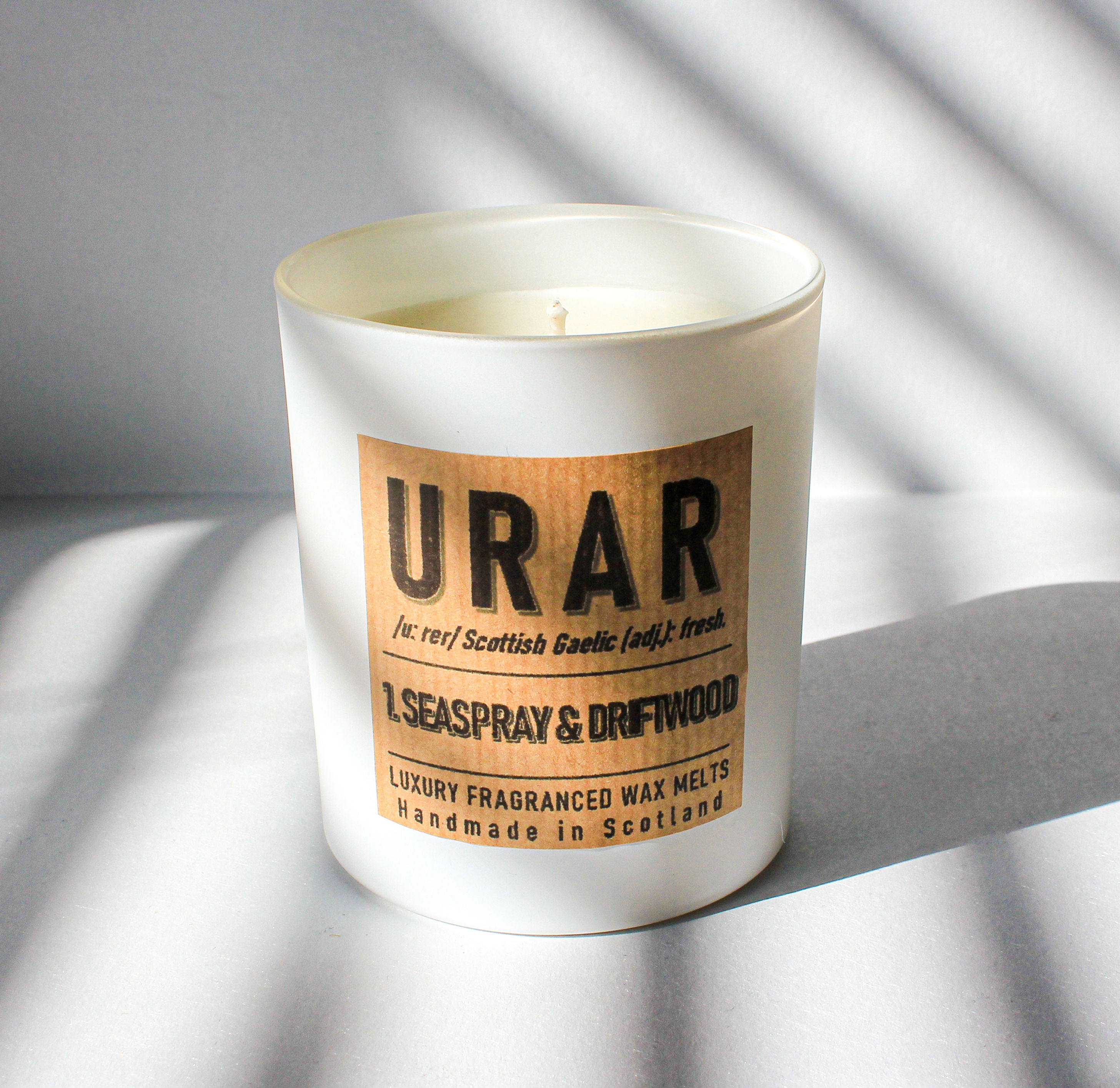 Urar 1: Sea Spray and Driftwood Scottish Candle