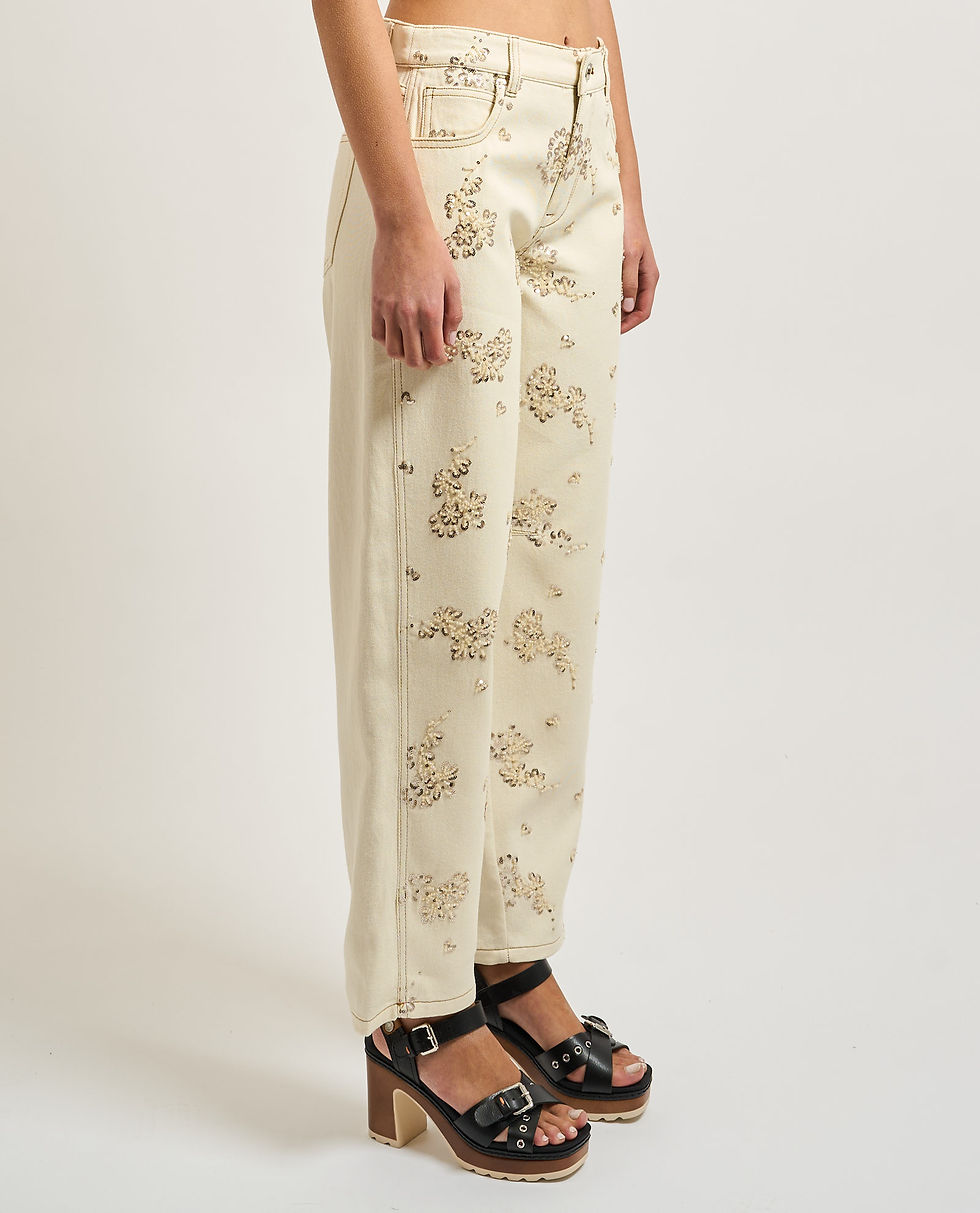 Thumbnail: MANILA GRACE PANTALONI CON PAILLETTES Art. J316CR