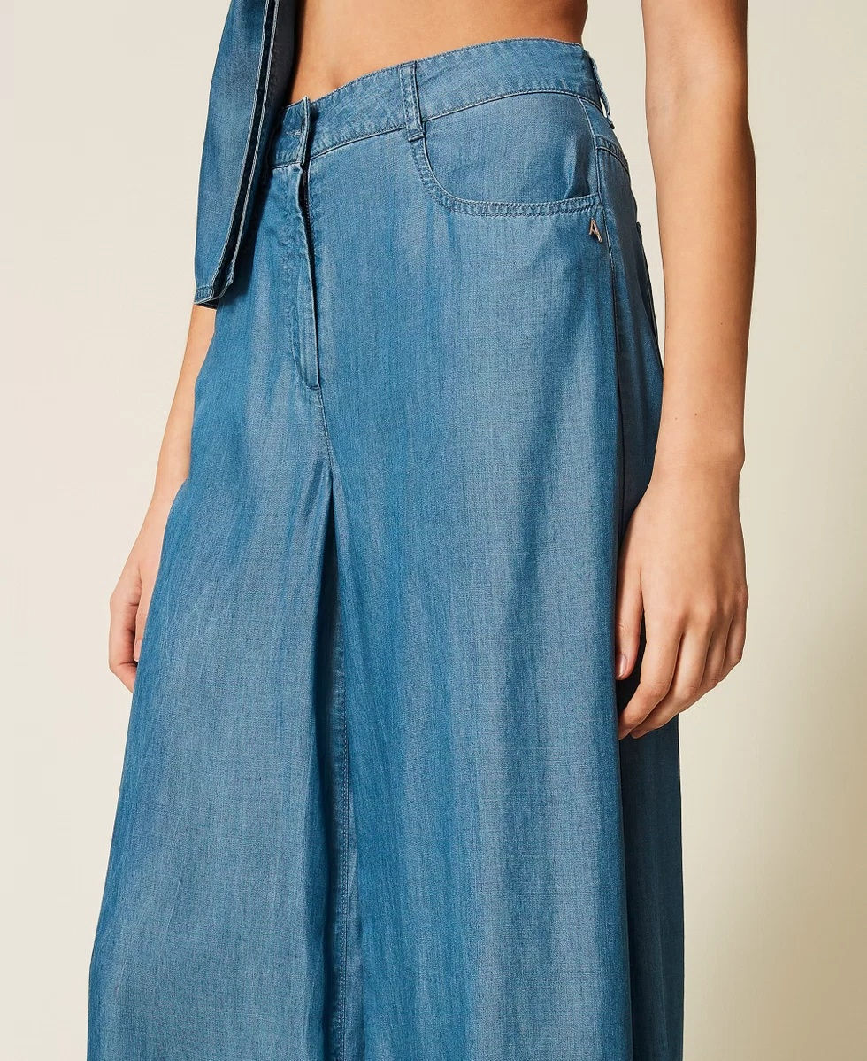 Miniatura: TWINSET PANTALONI A PALAZZO IN JEANS Art. 261AT2053