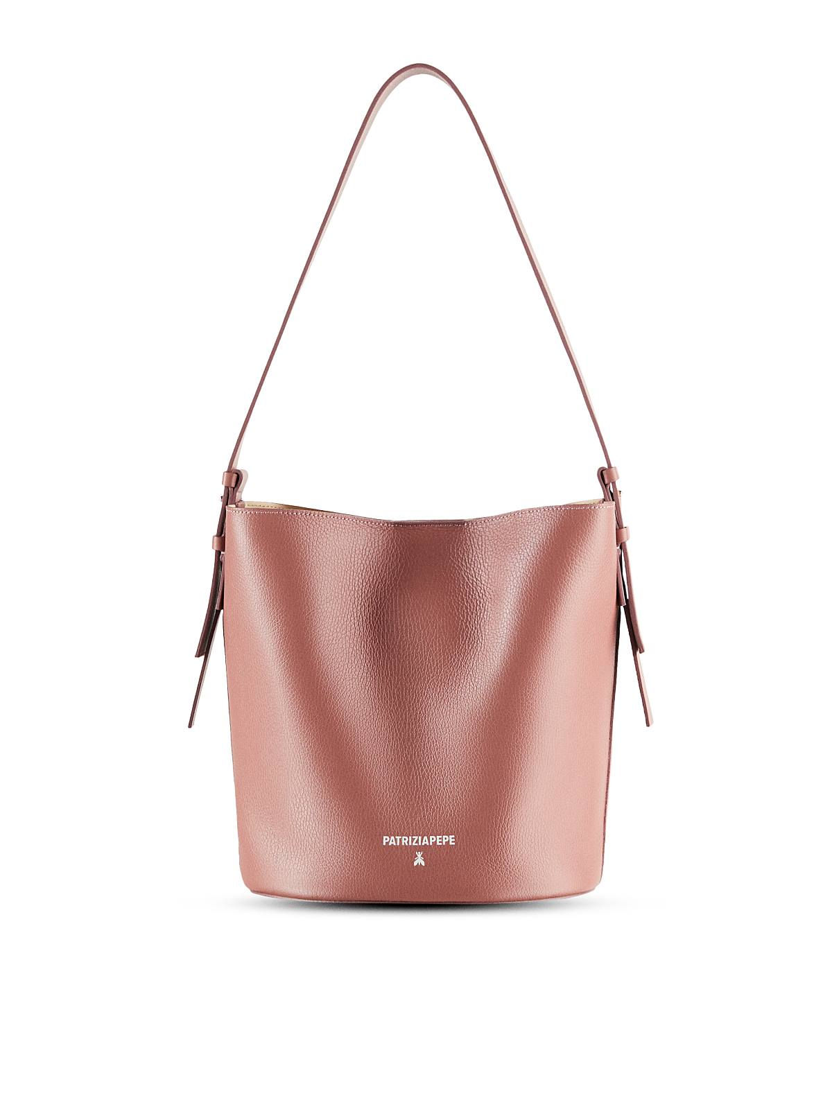 PATRIZIA PEPE SECCHIELLO NEVER COMPLETE IN PELLE MARTELLATA Art. 8B0287L148